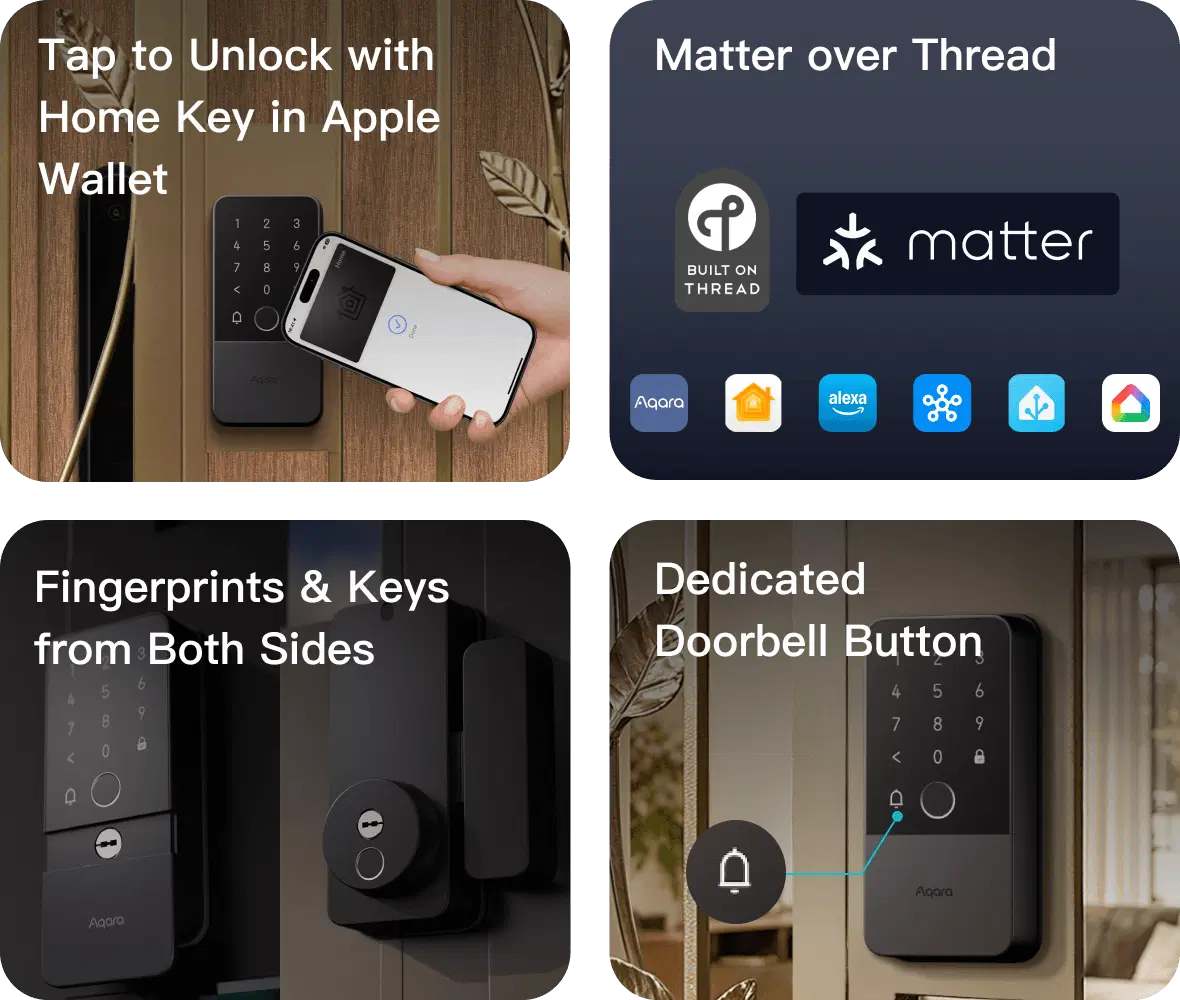 Aqara Smart Gate Lock U500 mounted on a metal gate