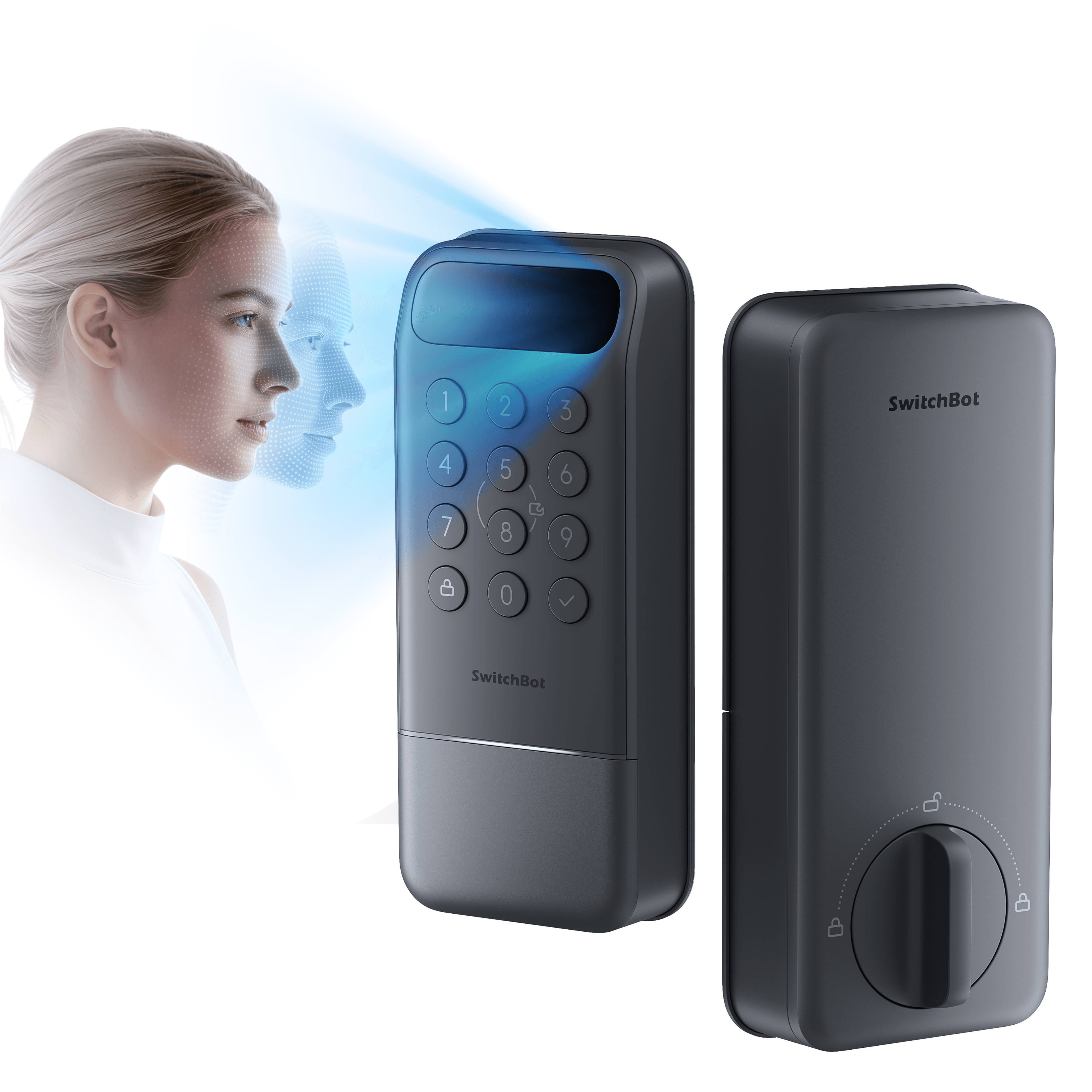 SwitchBot Lock Vision smart lock with palm vein keypad